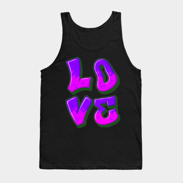 GRAFFITI STYLE LOVE SET DESIGN Tank Top by The C.O.B. Store